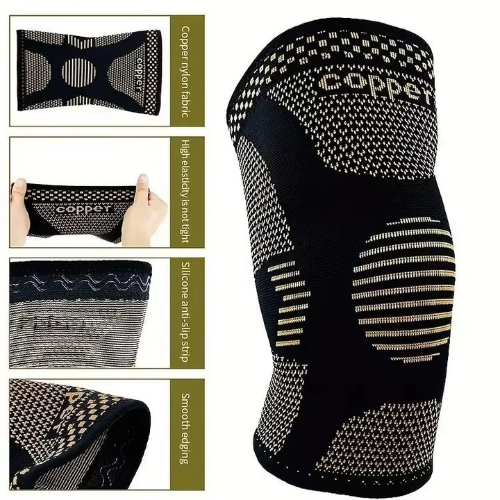 Unisex CopperFlex Knee Compression Sleeve for Pain Relief