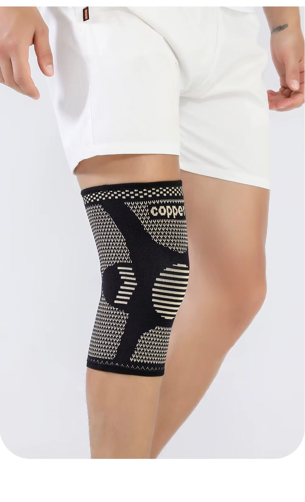 Unisex CopperFlex Knee Compression Sleeve for Pain Relief
