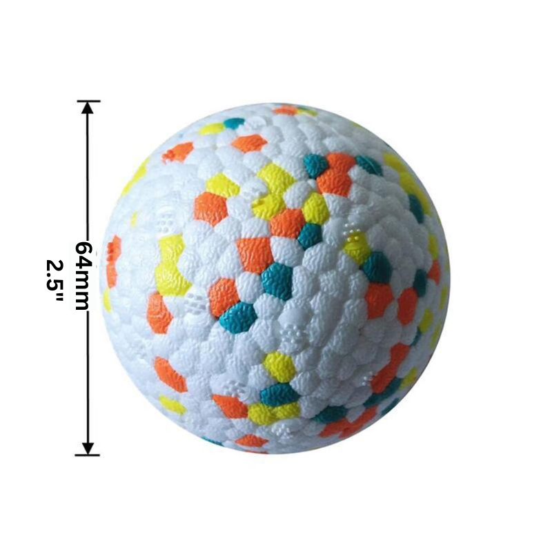 Durable chew ball for dogs promotes dental health. Indestructible pet toy for tough chewers & interactive play with puppies.