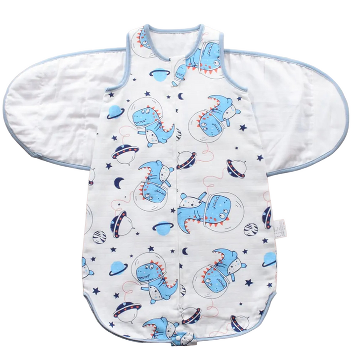 Premium cotton infant wearable swaddle for a snug, cozy sleep. Easy diaper changes & essential for newborns.