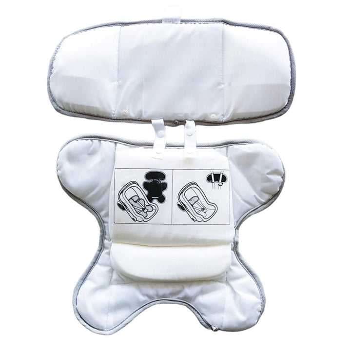 Moisture-wicking infant support pad for strollers & car seats. Toddler comfort cushion with universal fit, essential baby gear.