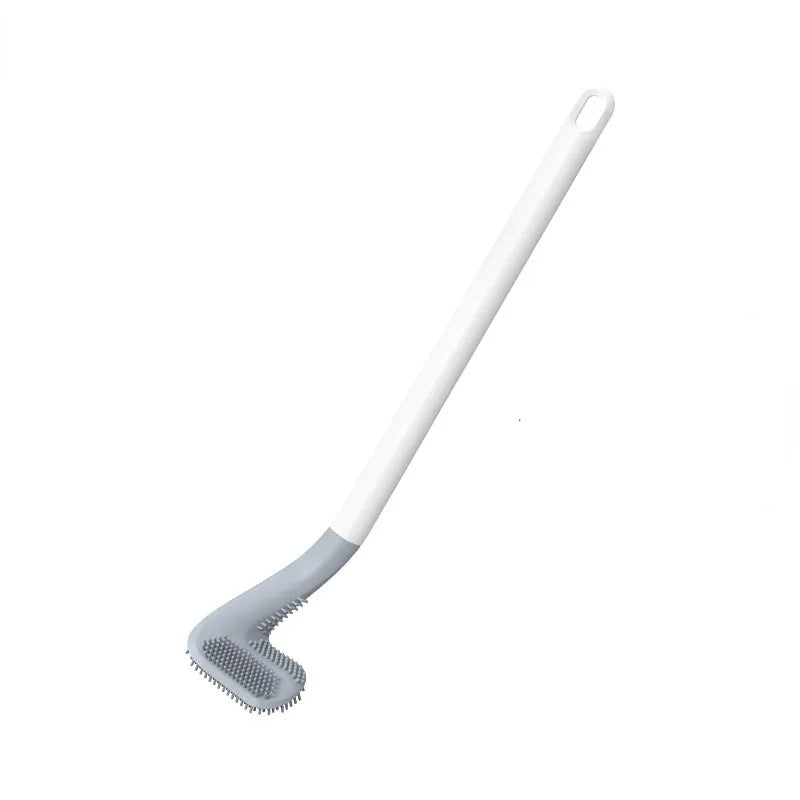 Innovative self-cleaning hygienic toilet brush with sleek design, durable bristles, and matching holder in vibrant colors for