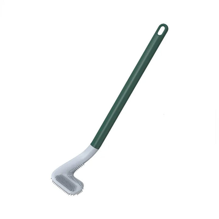 Innovative self-cleaning hygienic toilet brush with sleek design, durable bristles, and matching holder in vibrant colors for