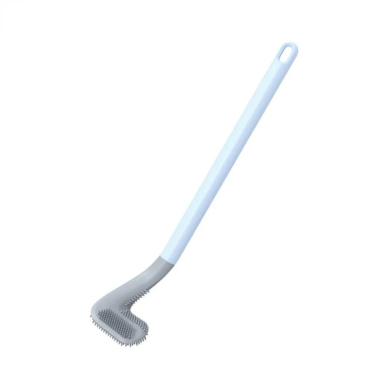 Innovative self-cleaning hygienic toilet brush with sleek design, durable bristles, and matching holder in vibrant colors for