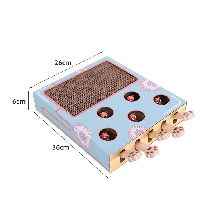 Eco-friendly corrugated cat tunnel & scratching post. Durable interactive pet toy for feline play, exercise & fun.