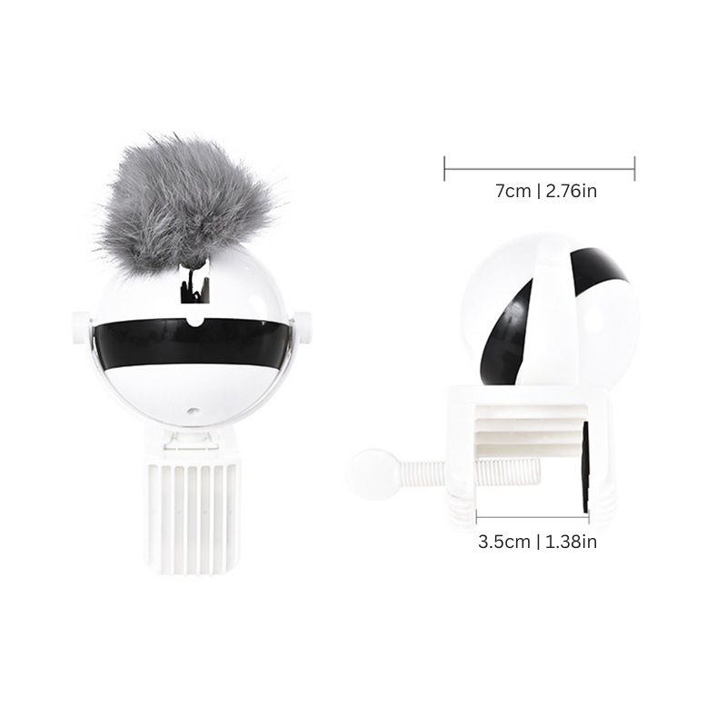 Feline interactive ball lifter pet toy. Automatic motion sensor engages cats for playful enrichment & activity.