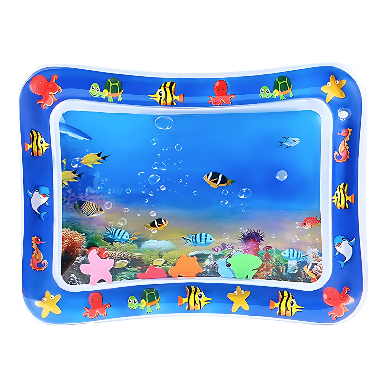 Interactive cat water mat for summer play, offering cool comfort & boredom reduction for kittens & adult cats.