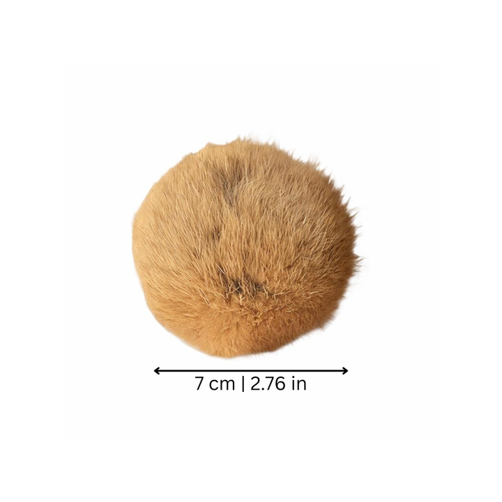 Bunny fur & silicone interactive cat toy with catnip for dental health & feline boredom relief.