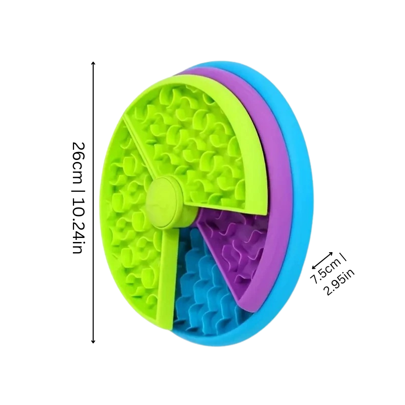 Dog slow feeder puzzle toy. Interactive treat dispenser for mental stimulation & healthy eating. Anti-bloat pet supply.