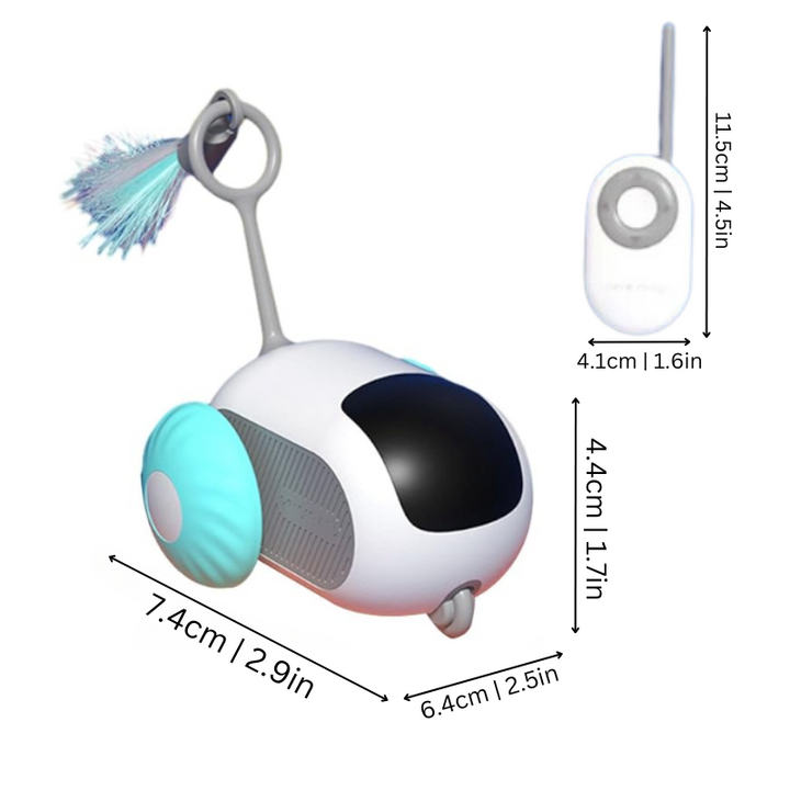 Remote control electric chase game for pets, a durable silicone interactive toy for cats & puppies. USB rechargeable.