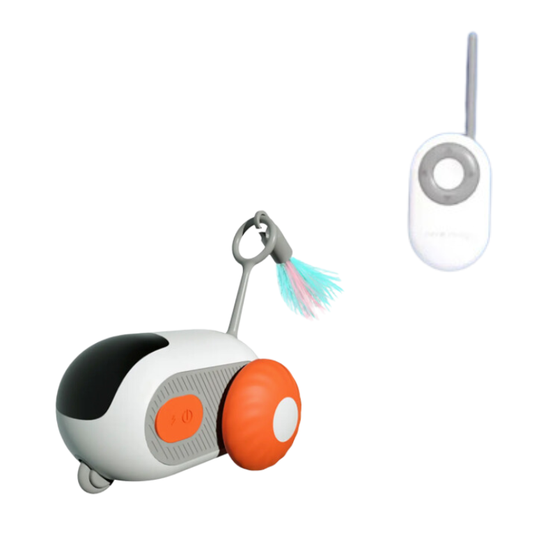 Unisex electric chase game toy for cats & puppies. Interactive, remote-controlled, silicone, & USB rechargeable for pets.
