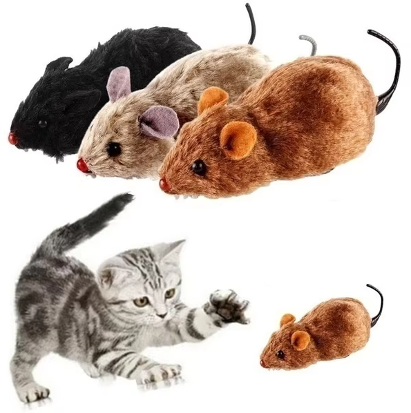 Interactive electric mouse cat toy for stimulating hunting instincts. Promotes active feline play & fun.