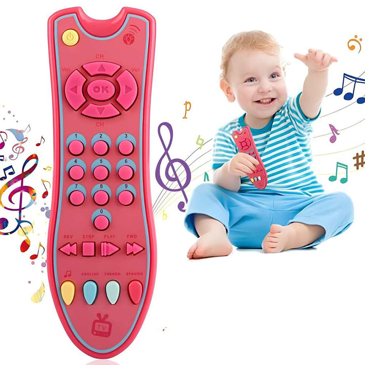 Safe interactive musical remote control toy. Engaging educational toy for toddlers' early development & pretend play.