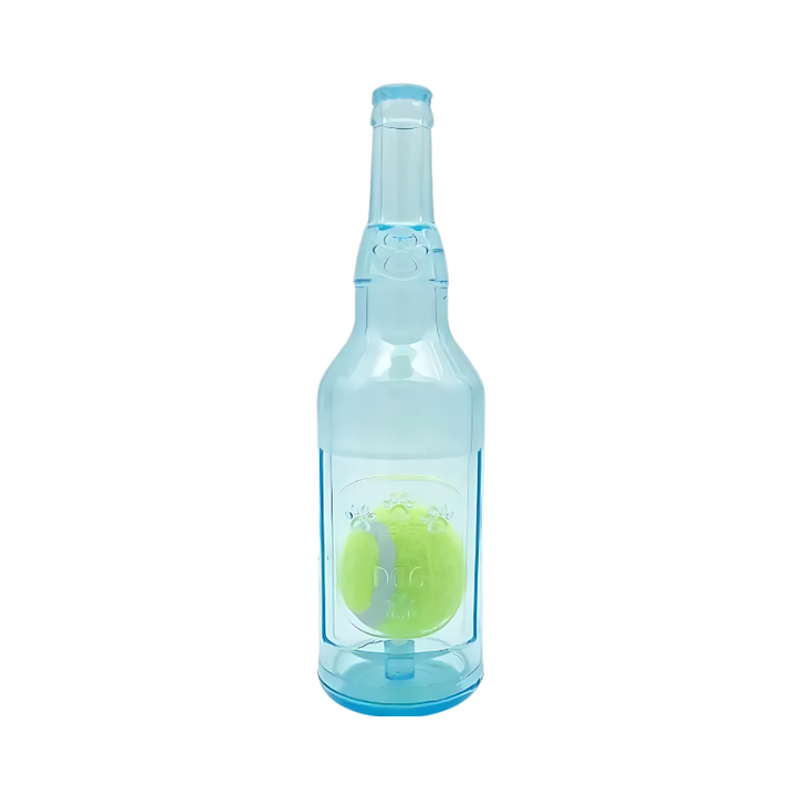 Close-up of durable interactive dog squeeze toy, perfect for chewing and long-lasting pet play.