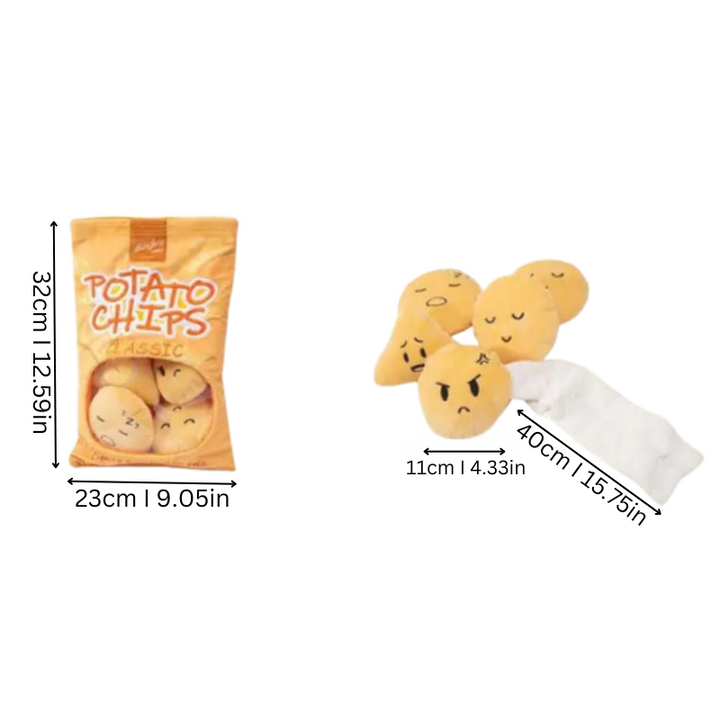 Dental health chew toy: Interactive SniffleChips for puppies & dogs. Plush, anti-boredom, promotes clean teeth.