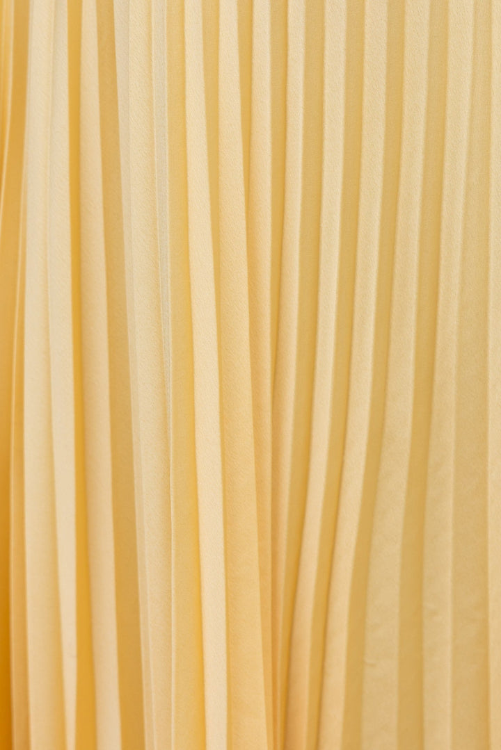 Flowing V-neck pleated maxi dress for women, an elegant and feminine choice for summer parties and special events.