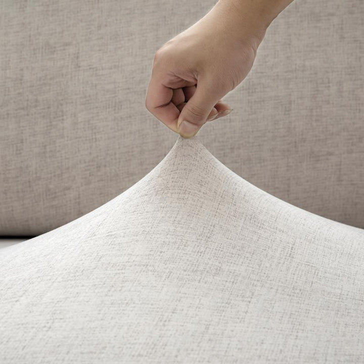 Ivory sofa stretch cover fits all styles, offering a snug, clean look with protection for sectionals, loveseats, and more.