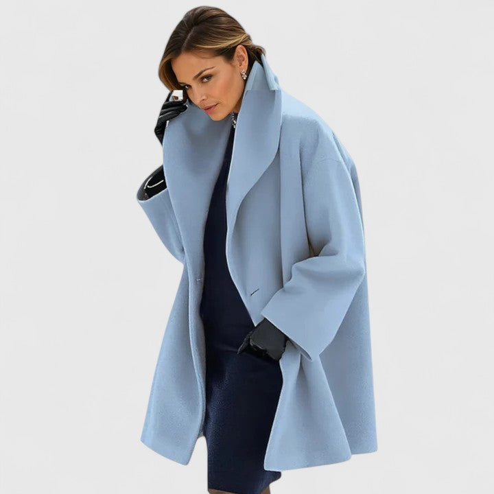 Cozy women's elegant long winter coat, a versatile classic for stylish warmth and outerwear.