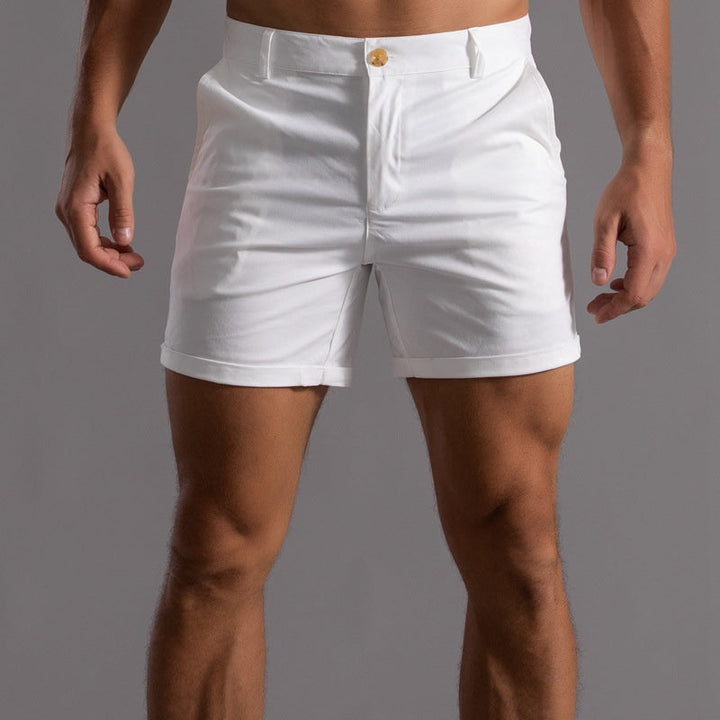 Men's stylish tailored chino shorts for summer comfort, ideal for casual everyday wear & modern fashion.