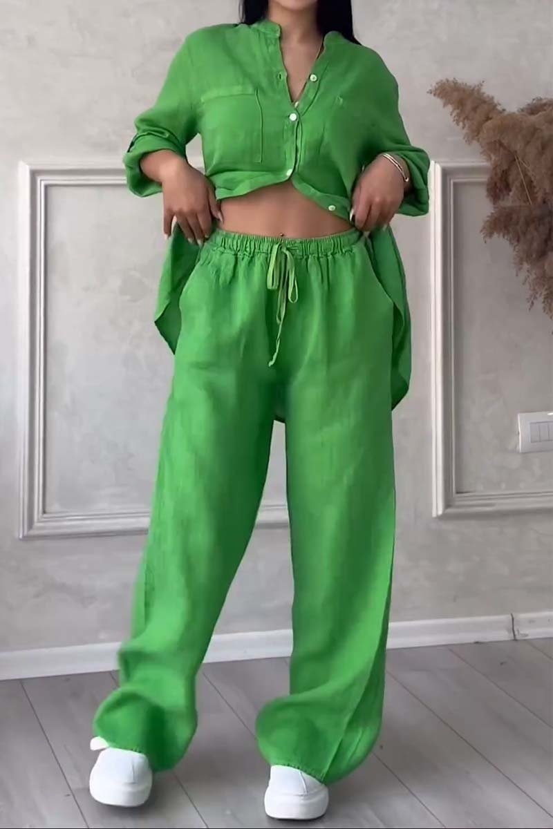 Everyday chic Amarae women's two-piece outfit, combining a stylish top with comfortable pants.