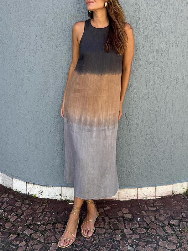 Elegant flowy print maxi dress for women, a comfortable and versatile long dress ideal for casual wear.