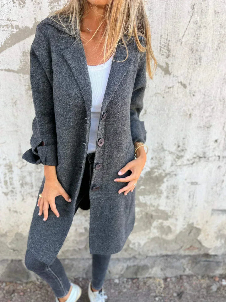 Professional women's buttoned blazer, essential workwear and elegant fashion outerwear.
