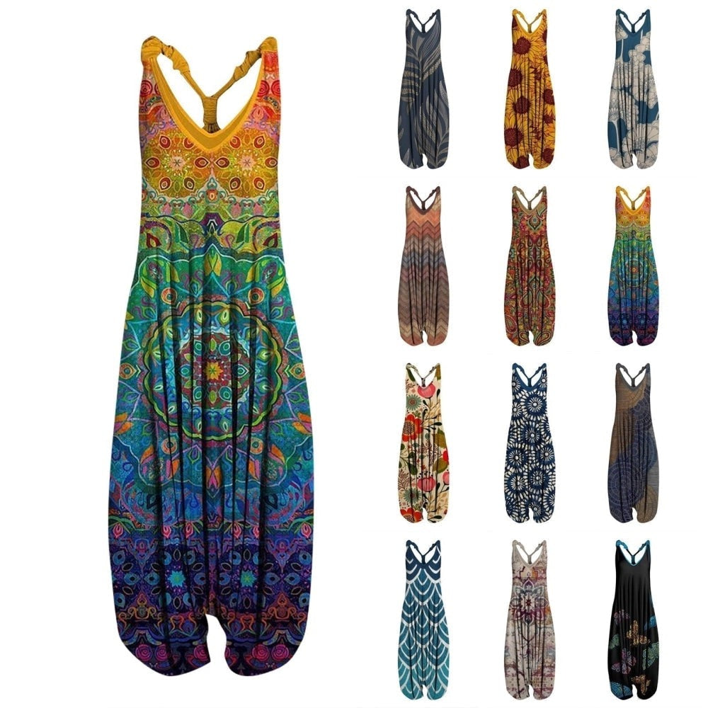 Elegant women's one-piece jumpsuit, perfect for a relaxed summer fashion look.