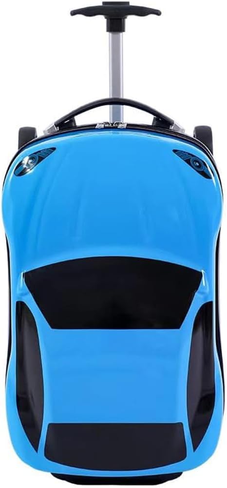 Adventure-ready 18-inch car suitcase for kids, with a retractable handle, great for road trips.