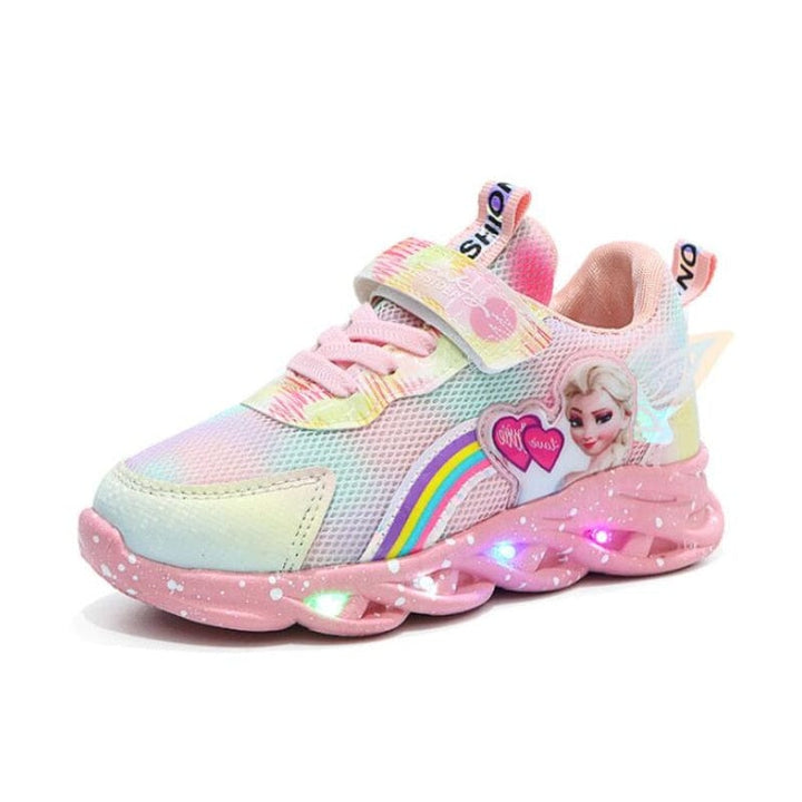 Kids' GlowStride LED sneakers with vibrant lights, perfect for fun play & adventure.