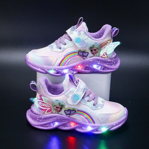 Comfortable children's light-up shoes with cushioned soles, ensuring happy feet during all-day play.