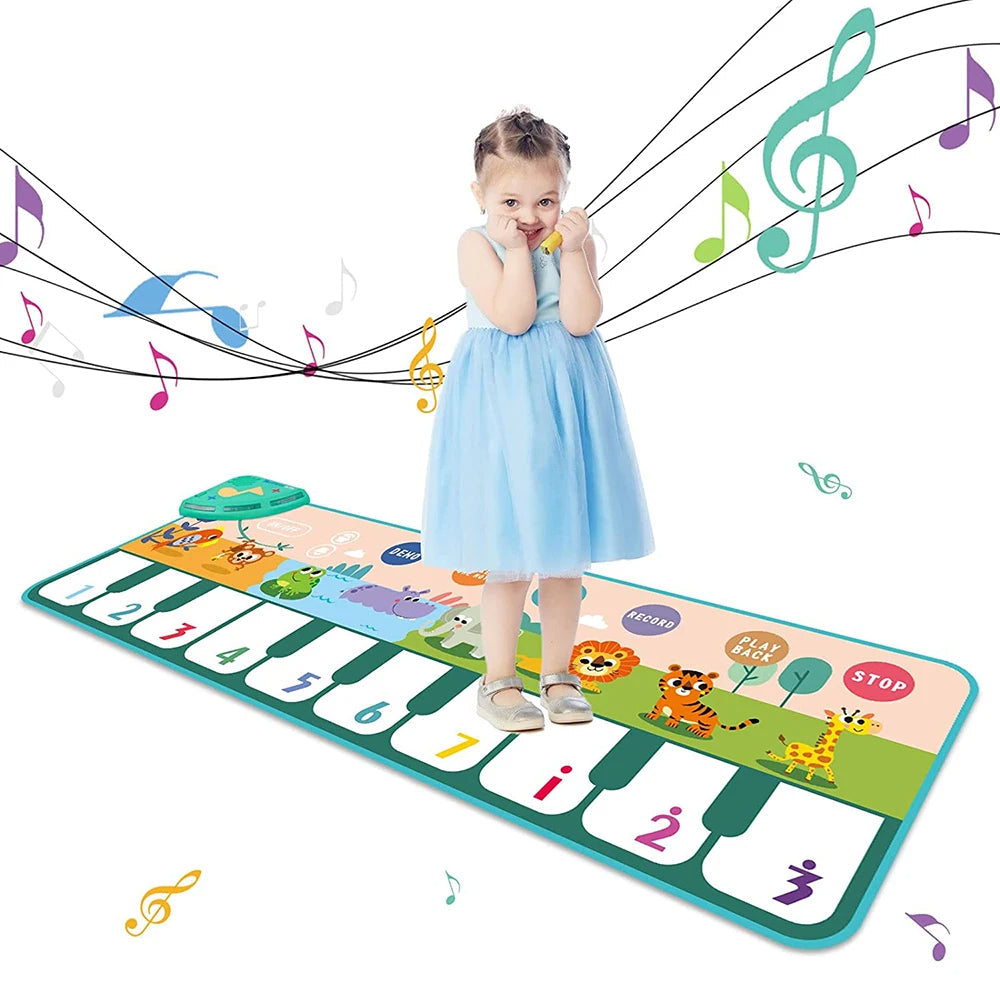Foldable kids piano dance mat, perfect for easy storage and musical fun anywhere.