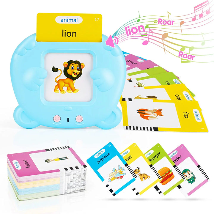 Engaging early learning toy: kids' talking flash cards develop vocabulary & speech skills. Screen-free educational fun.