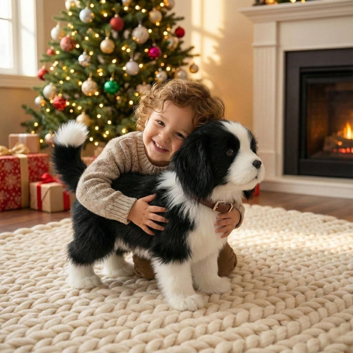 Kids' walking and barking toy dog. Interactive plush puppy for realistic, fun imaginative play. Great gift.