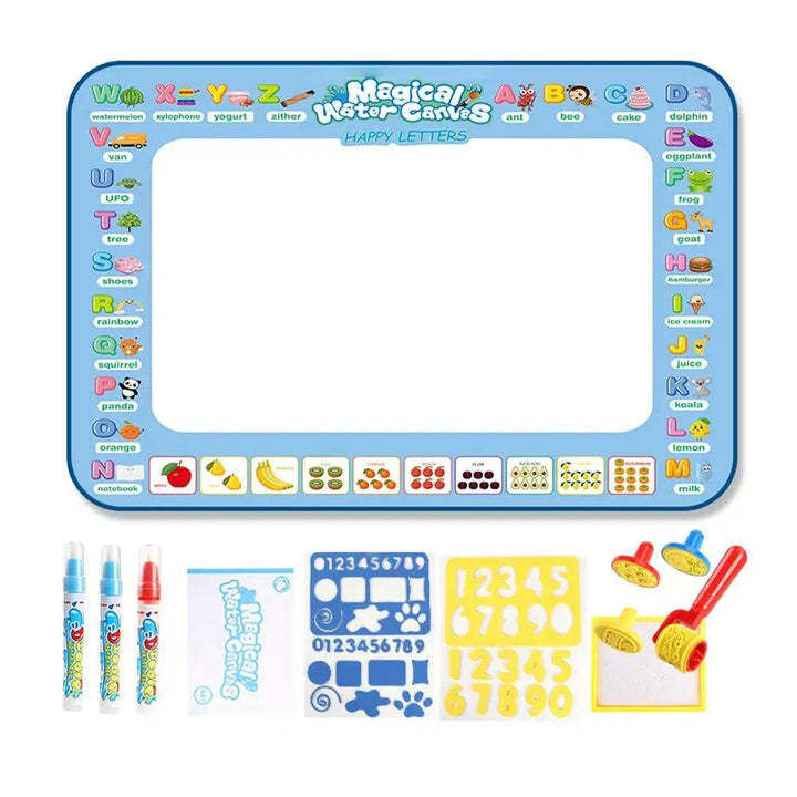 Reusable Magic Water Drawing Mat, a mess-free early learning toy & art activity for kids to doodle & create.