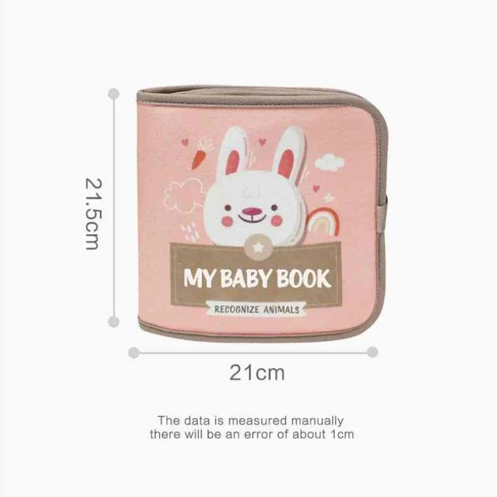 Educational cloth busy book for kids. Sensory play & early learning Montessori toy, perfect for toddler fine motor skills.