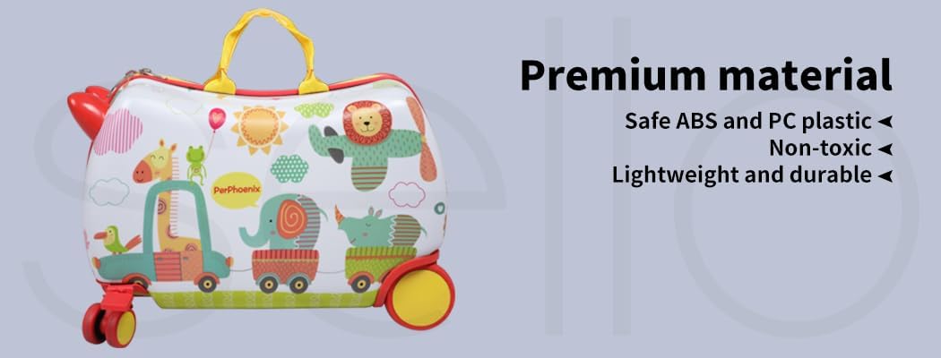 Two-in-one octopus ride-on travel suitcase for kids, easy to maneuver with 360-degree wheels.