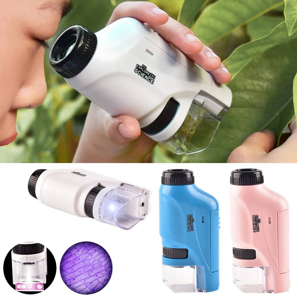 Educational kids microscope with LED for scientific discovery, perfect for young learners & curious children.