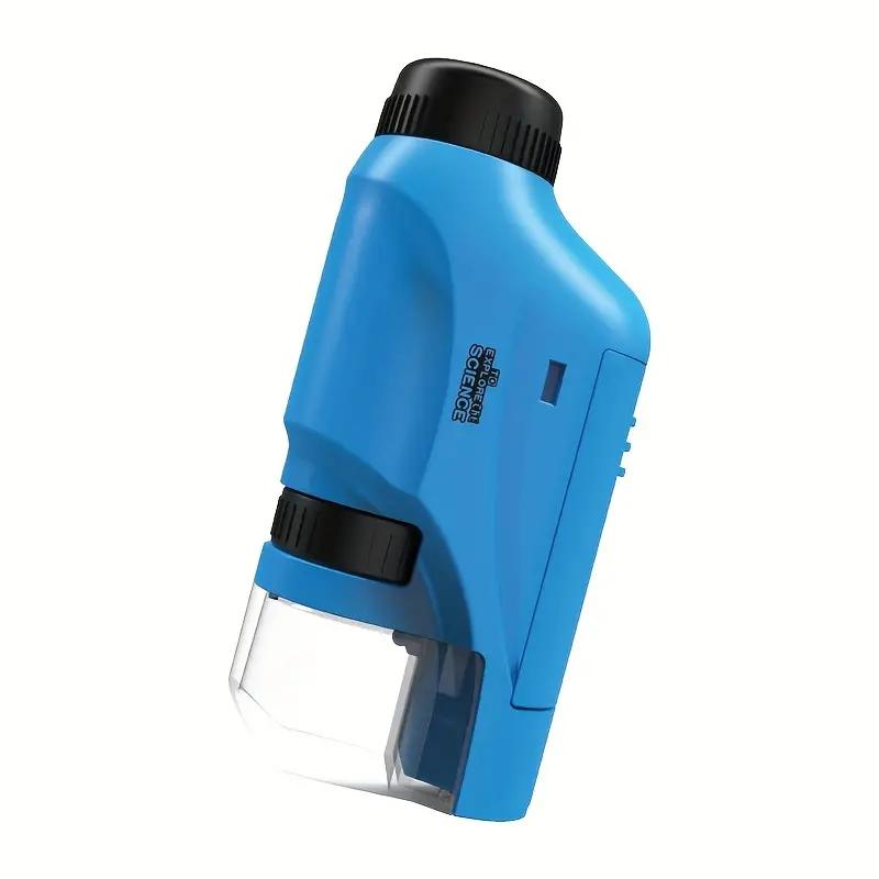 Portable children's microscope with LED for exploring specimens, a fun science toy for discovery.