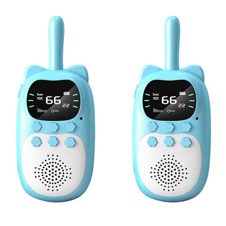 Fun rechargeable walkie talkie set, ideal communication toy gift for kids' outdoor adventures.