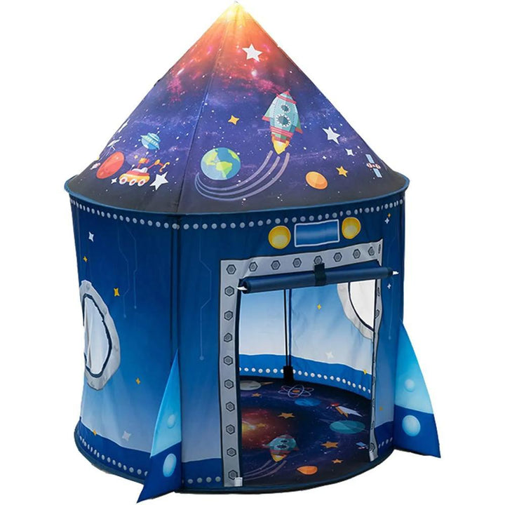Kids' rocket spaceship play tent for imaginative indoor and outdoor adventures. Perfect gift for toddlers & children.