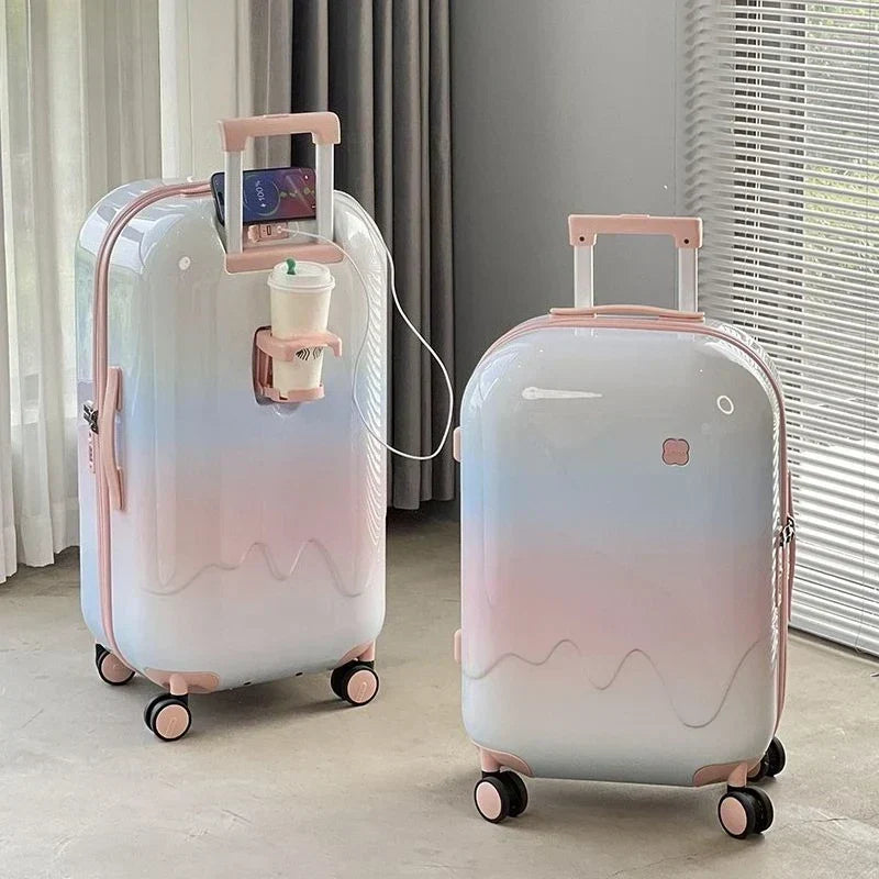 Durable kids' luggage with smooth-rolling wheels & built-in combination lock for secure, easy travel.