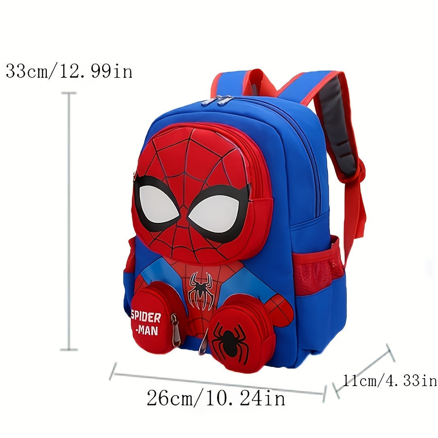 Ready for adventure! Durable Spider-Man kids backpack with dynamic 3D design, perfect for school and travel.