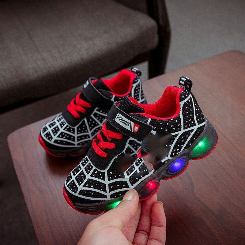 Tough, light-up velcro sneakers for toddlers & kids. Durable athletic play shoes with glowing LEDs.