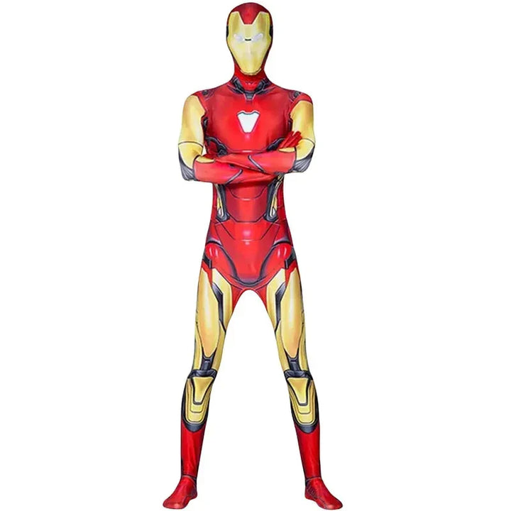 Little one dressed in a colorful superhero costume, inspiring heroic imaginative play.