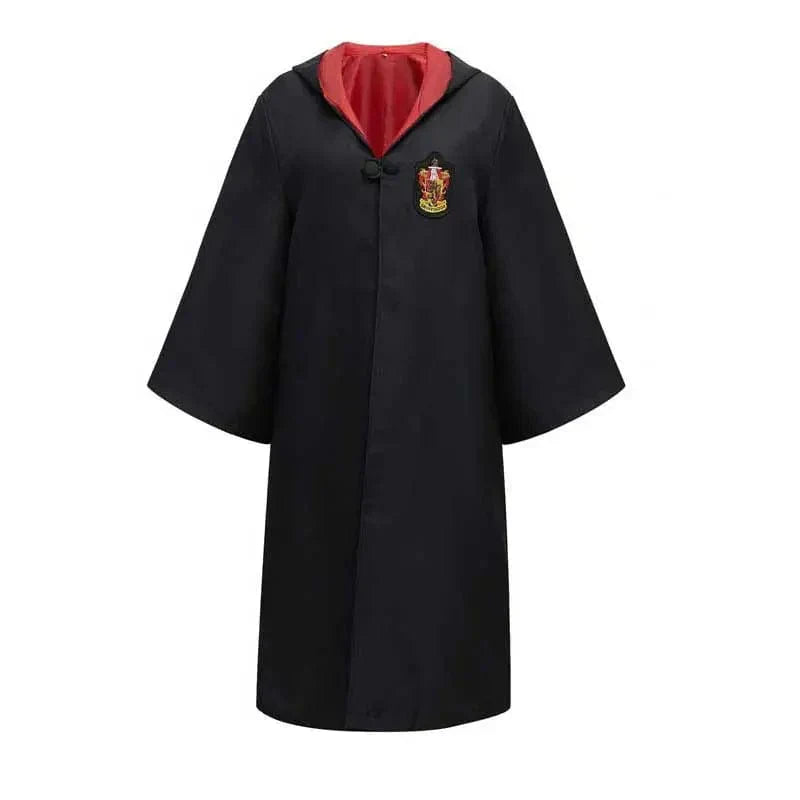 Back view of the Kids' Wizard School Robe, flowing fabric for an authentic magic outfit.