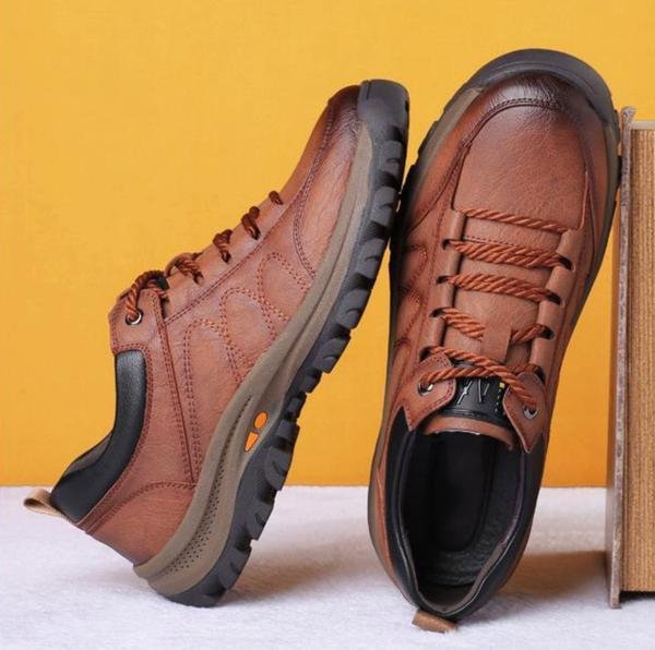 Pair of men's durable casual shoes, ideal for comfortable everyday wear, work, and outdoor activities.