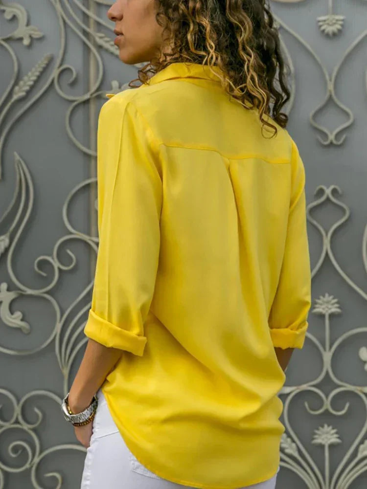 Stylish women's classic shirt. Perfect workwear blouse, also great for elegant casual outfits.