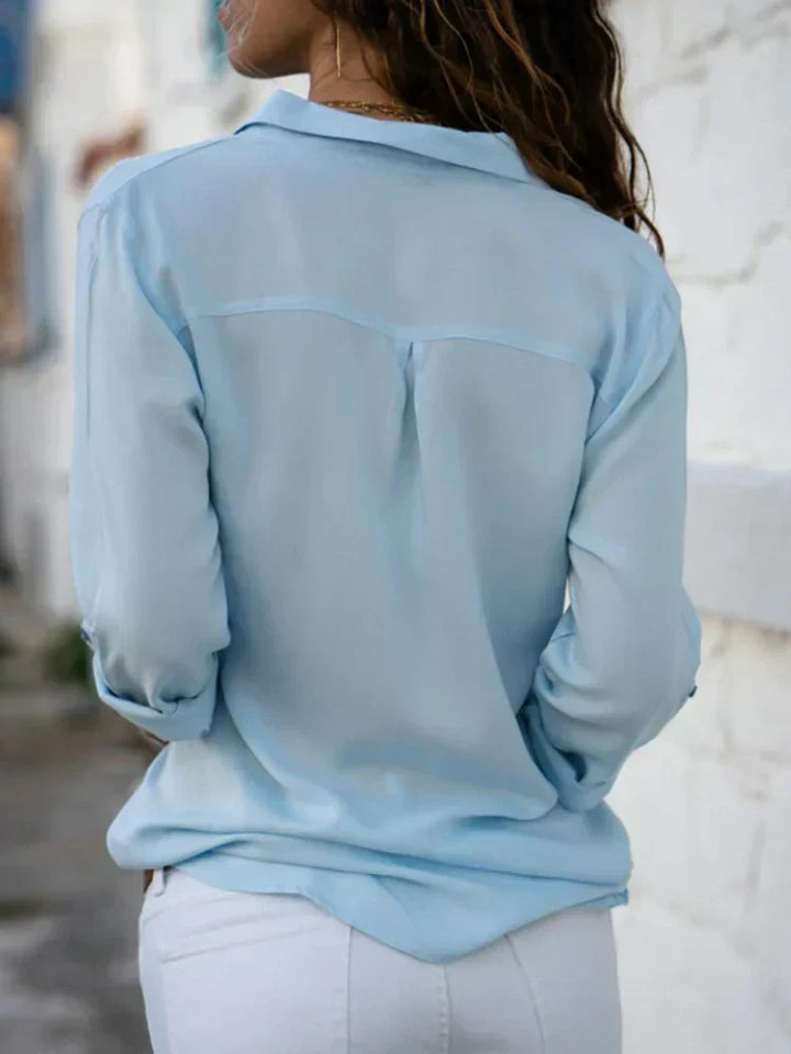 Timeless women's elegant blouse. Versatile top for professional & everyday fashion looks.
