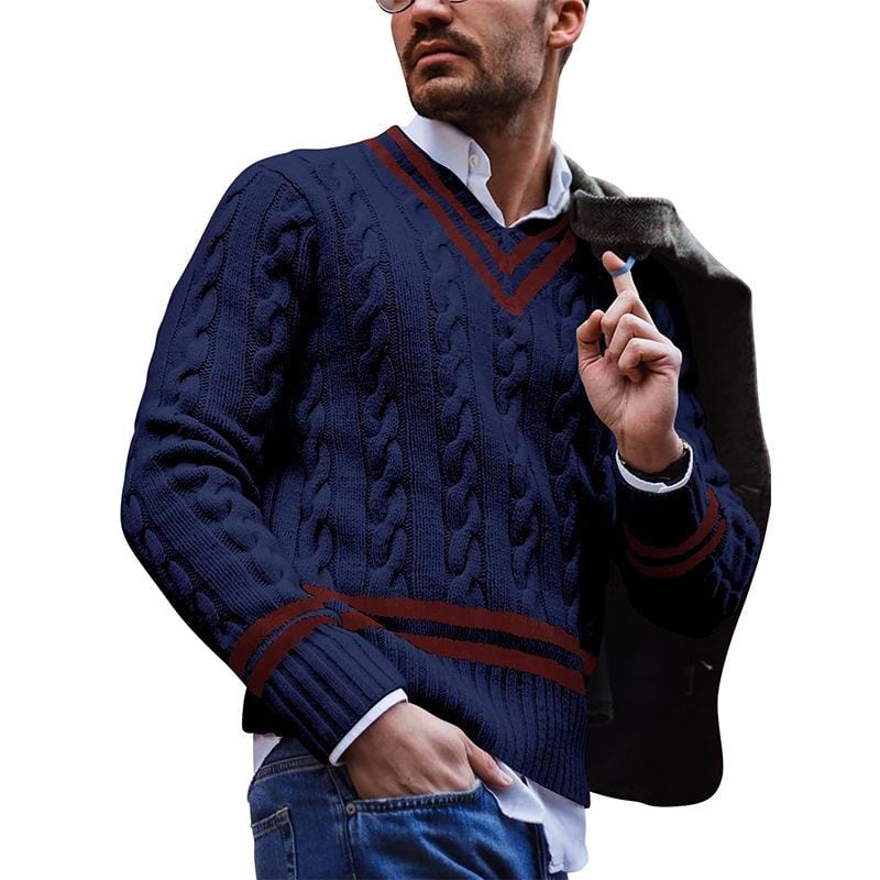 Versatile men's Amarae knit sweater; comfortable long-sleeve crew neck for stylish everyday & casual wear.