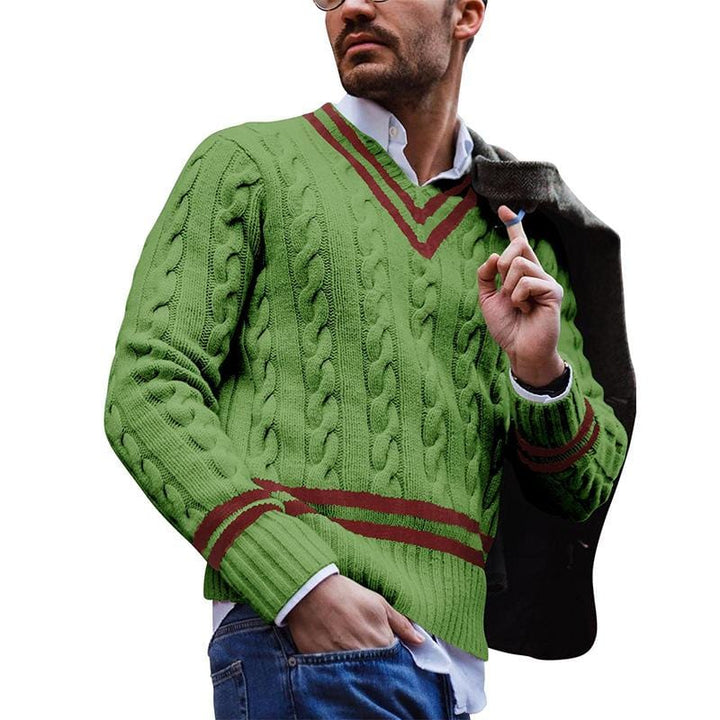 Comfortable men's Amarae crew neck knit sweater with long sleeves, ideal for everyday casual wear.